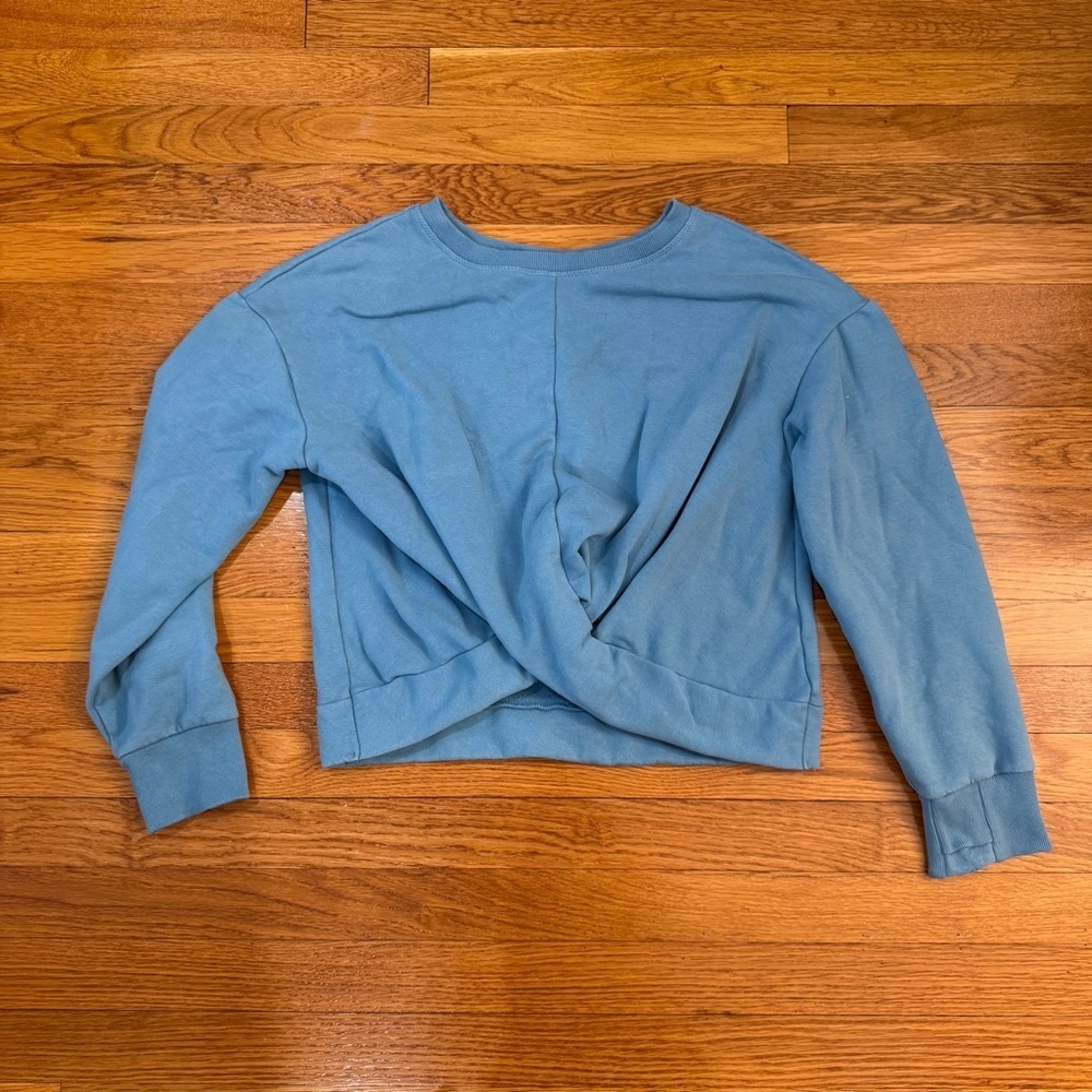 Athleta Girl Retroplush Twist Sweatshirt in Blue - Girls Size XL/14